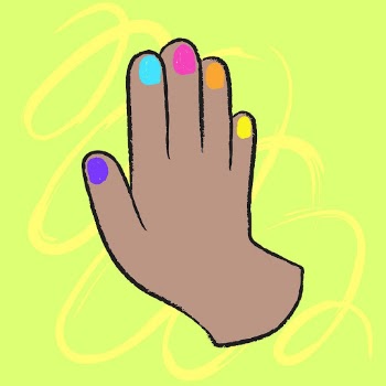 Colorful hand palm doodle, colorful | Free PSD Illustration - rawpixel
