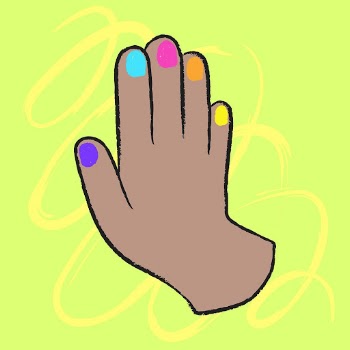 Colorful hand palm doodle, colorful | Free Vector Illustration - rawpixel