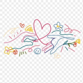 Colorful hands png line clipart, | Free PNG - rawpixel