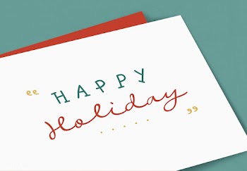 Colorful happy holiday card mockup | Free stock psd mockup - 516280