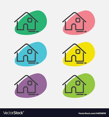 colorful home icons set suitable for logos