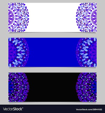 Colorful horizontal abstract gemstone mandala vector image
