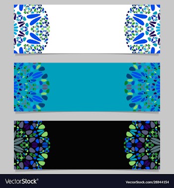 Colorful horizontal geometrical floral mandala vector image