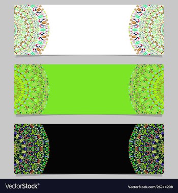 Colorful horizontal geometrical gravel mandala vector image