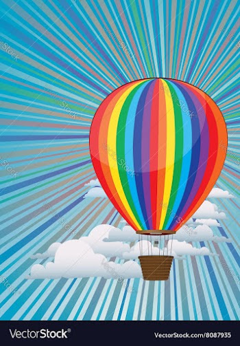 Colorful Hot Air Balloons vector image