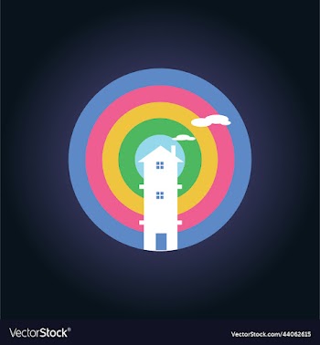 colorful house logo creative logo