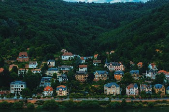 Colorful Houses in Mountain
