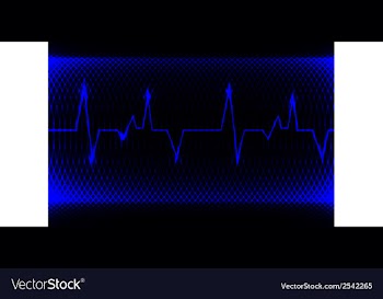 Colorful human heart normal sinus rhythm vector image