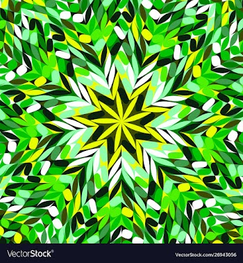 Colorful hypnotic abstract radial mosaic pattern vector image