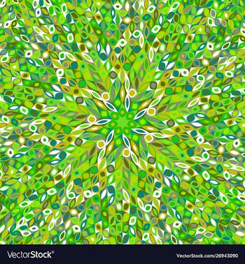Colorful hypnotic abstract round tiled flower vector image