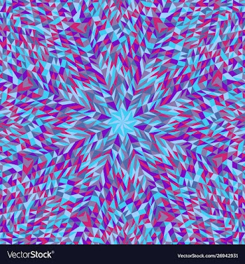 Colorful hypnotic circular burst pattern mosaic vector image