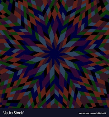Colorful hypnotic dynamic round tile mosaic vector image