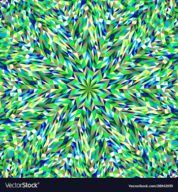 Colorful hypnotic geometrical round mosaic vector image