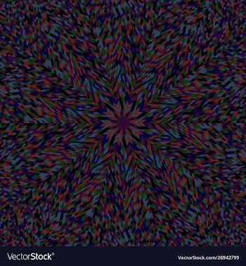 Colorful hypnotic geometrical round tile pattern vector image