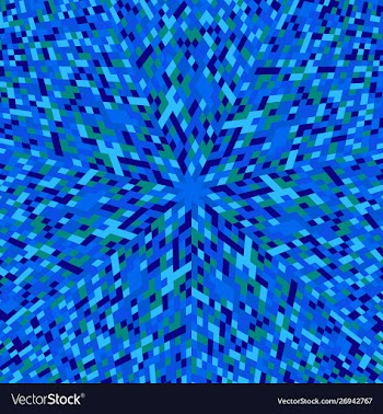 Colorful hypnotic radial mosaic pattern vector image