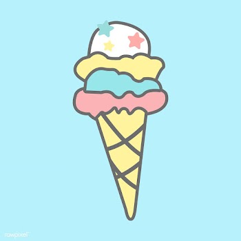 Colorful ice cream in a cone vector | Free stock vector - 515605