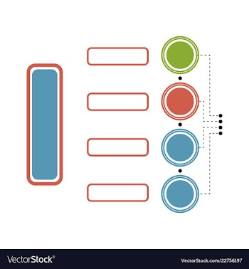 Colorful infographic process chart and arrows vector image