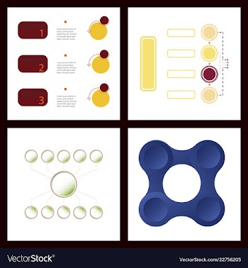 Colorful infographic process chart and arrows vector image