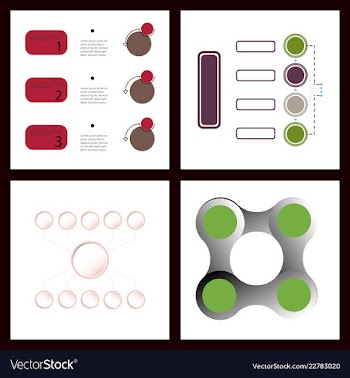 Colorful infographic process chart and arrows vector image