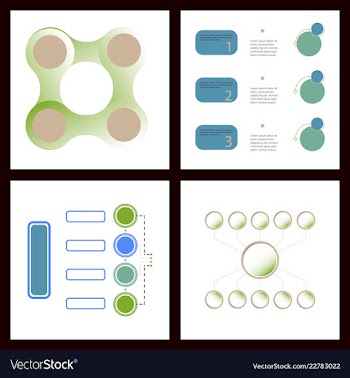 Colorful infographic process chart and arrows vector image
