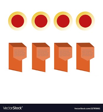 Colorful infographic process chart and arrows vector image