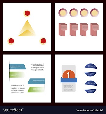Colorful infographic process chart and arrows vector image