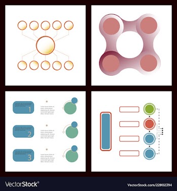 Colorful infographic process chart and arrows vector image