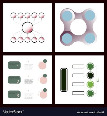 Colorful infographic process chart and arrows vector image