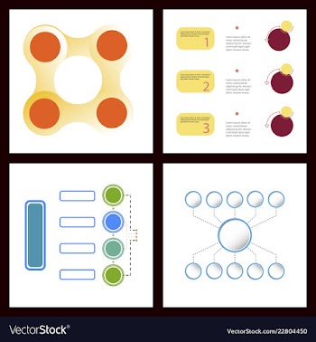 Colorful infographic process chart and arrows vector image