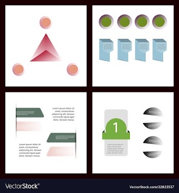 Colorful infographic process chart and arrows vector image
