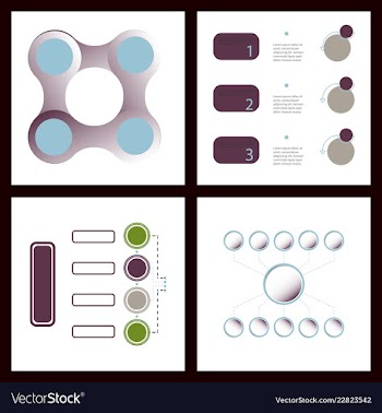 Colorful infographic process chart and arrows vector image