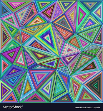 Colorful irregular triangle mosaic background vector image
