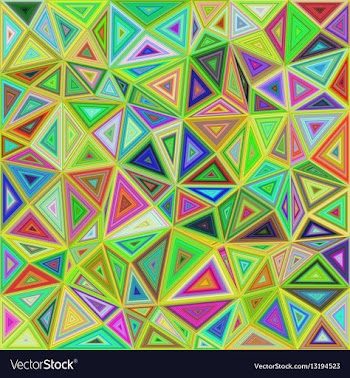 Colorful irregular triangle mosaic background vector image