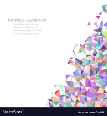 Colorful irregular triangle mosaic background vector image
