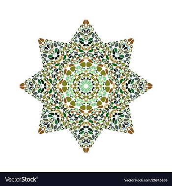 Colorful isolated abstract geometrical gemstone vector image