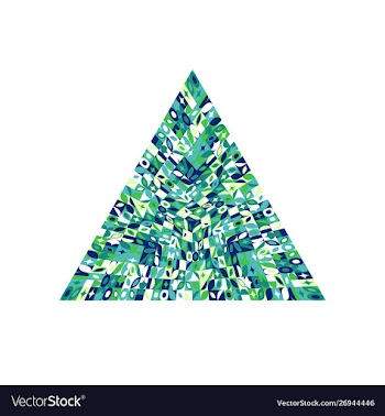 Colorful isolated abstract geometrical mosaic vector image