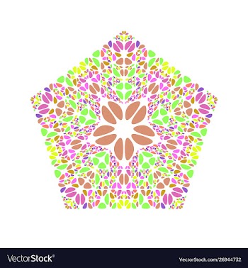 Colorful isolated abstract geometrical stone vector image