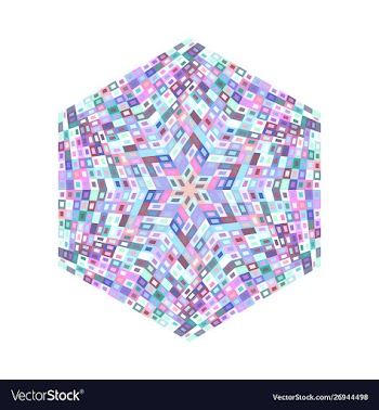 Colorful isolated abstract mosaic polygon logo vector image