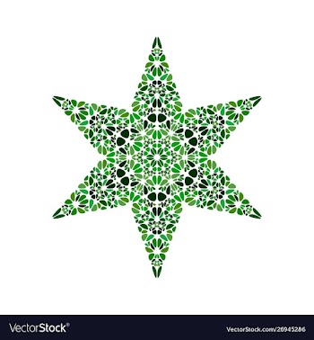 Colorful isolated abstract petal star symbol vector image