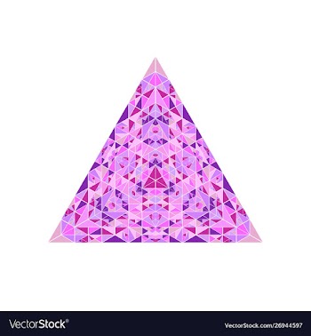 Colorful isolated abstract polygonal triangle vector image