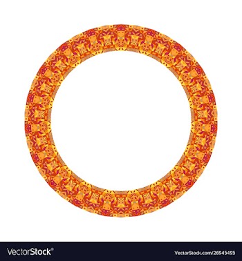 Colorful isolated abstract tiled mosaic circle vector image