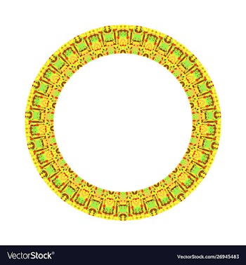 Colorful isolated abstract tiled mosaic round vector image