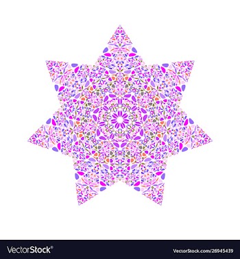 Colorful isolated geometrical abstract floral vector image