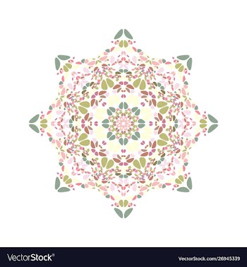 Colorful isolated geometrical abstract petal vector image