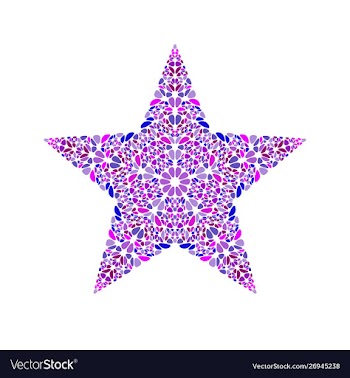 Colorful isolated geometrical floral ornament vector image