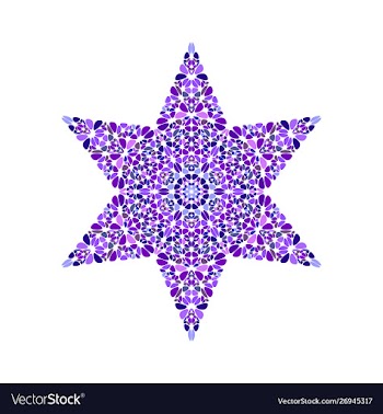 Colorful isolated geometrical gemstone ornament vector image