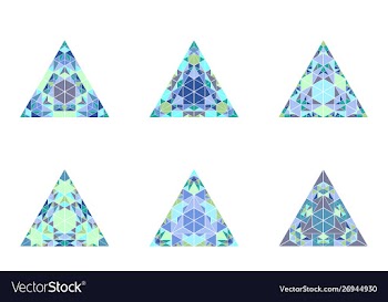 Colorful isolated geometrical mosaic triangle vector image