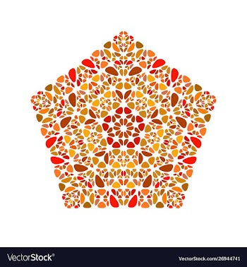 Colorful isolated geometrical ornate floral vector image