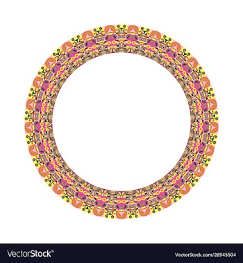 Colorful isolated geometrical tiled mosaic circle vector image
