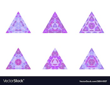 Colorful isolated ornate abstract mosaic triangle vector image